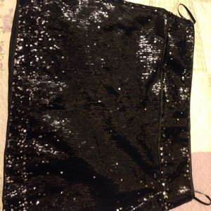 Black sequin skirt
