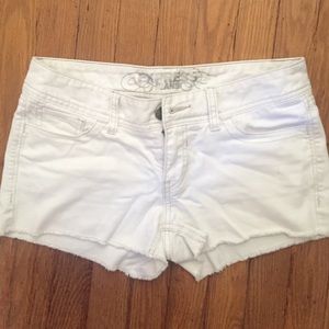 Express white jean shorts