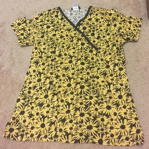 Sunflower scrub top