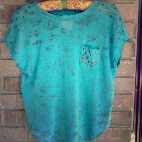 Blue studded shirt