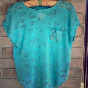 Blue studded shirt
