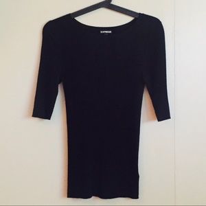 Express Ribbed Elbow Sleeve Sweater