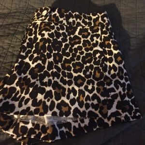 J crew leopard print shorts
