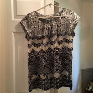 CABi Black and White Sleeveless Top