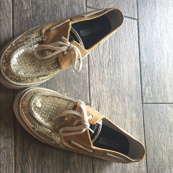 Sparkly Gold Sperry's