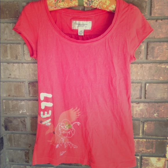 AE coral shirt