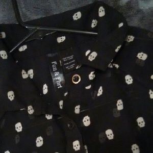 sheer skull blouse