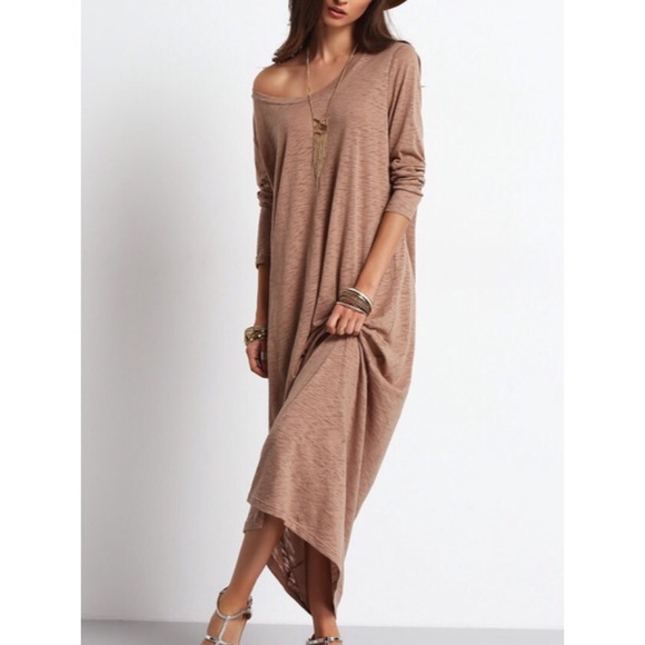 ❗️Last One❗️✨Gorgeous Mocha Loose-fit Maxi Dress✨ - Picture 4 of 4