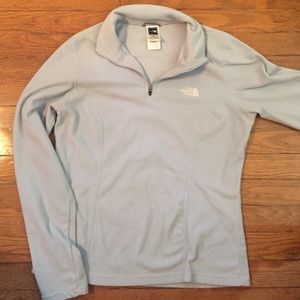 The North Face ice blue fleece pullover
