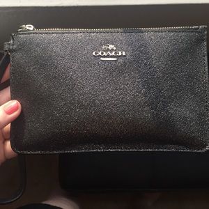 Coach Wristlet- Black Sparkles