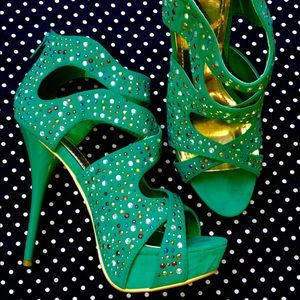 ALBA Sparkly Platform Heels