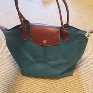 Turquoise longchamp tote- small