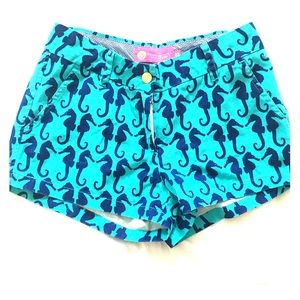Seahorse print shorts