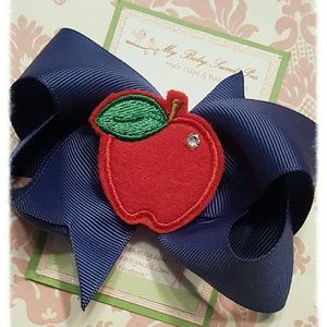 Back to school hair bow