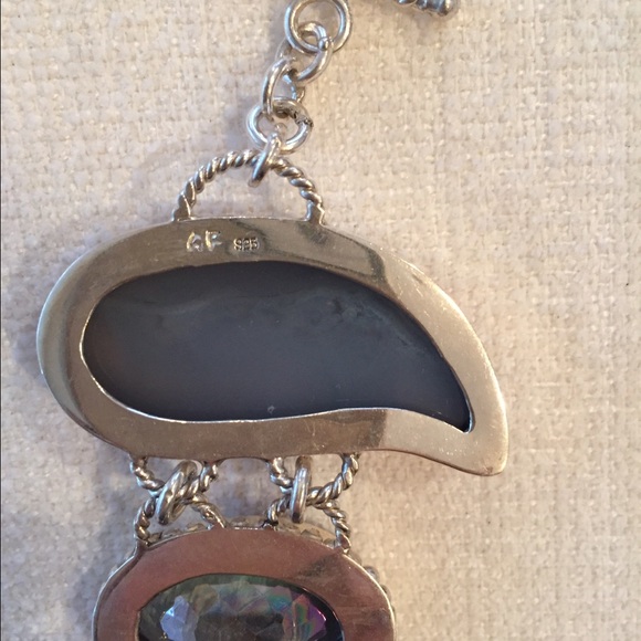 Purple Druzy quartz and sterling silver bracelet. - Picture 4 of 5