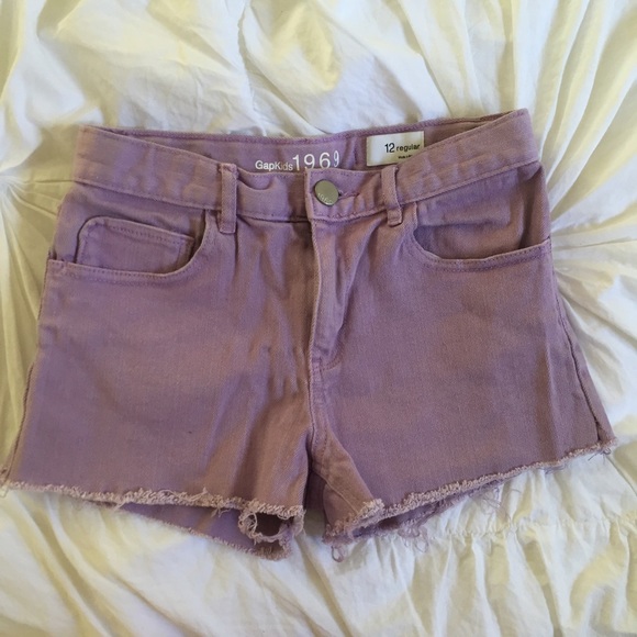 Purple Cutoff Shorts