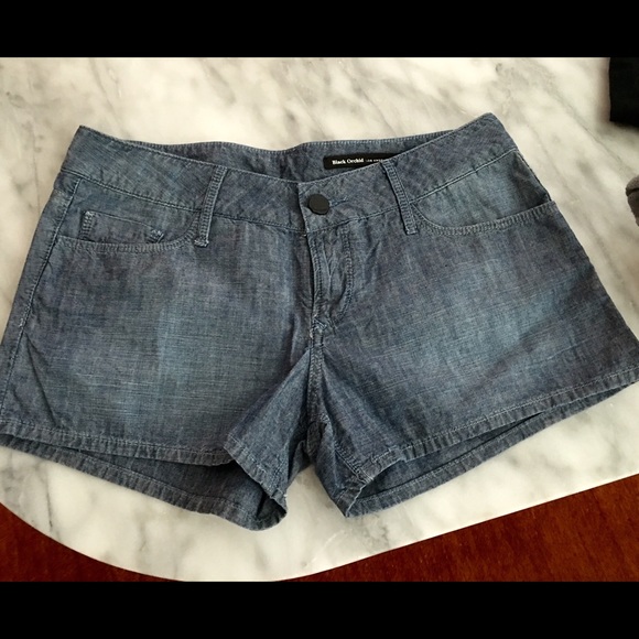 Black Orchid Blue Chambray Shorts - sz 28
