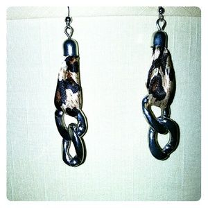 EARRINGS LEOPARD CHAIN