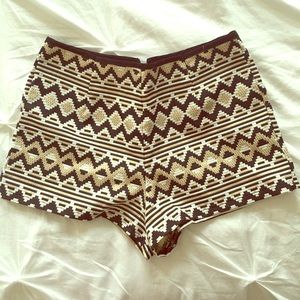 Aztec print shorts