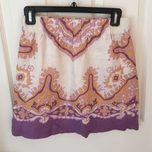 Linen jcrew mini skirt