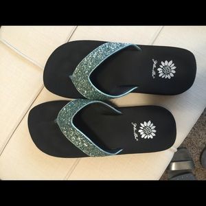 Yellow Box Flip Flops