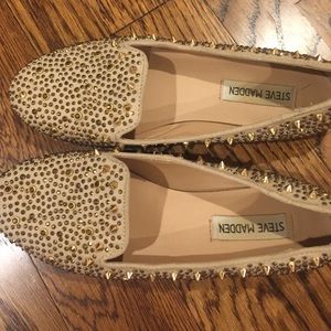 Steve Madden Gold Stud Flats
