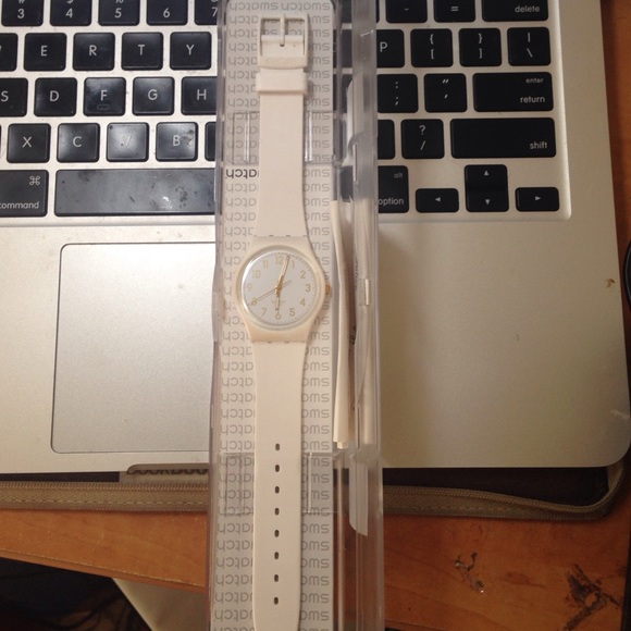 Swatch white watch