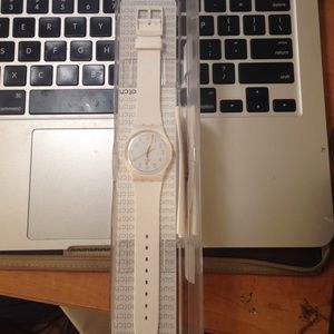 Swatch white watch