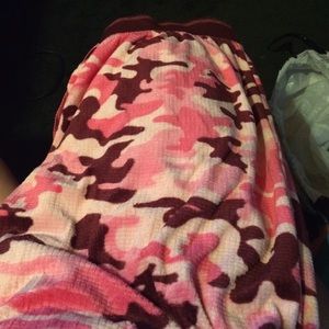 Pink camo pajama pants
