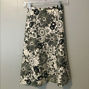 Black and white A line skirt