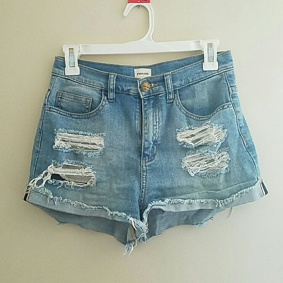 Denim High-rise Shorts
