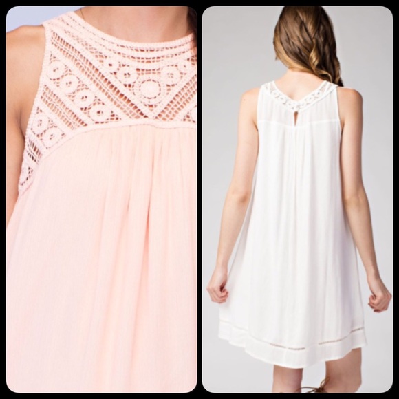 Mint Crochet Front Skater Summer Dress - Picture 2 of 2
