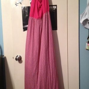 Ladies pink & gray dress
