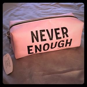 Victoria's Secret Sequin NEVER ENOUGH Cosmetic Bag