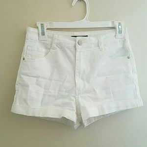 Forever 21 High-rise White Shorts