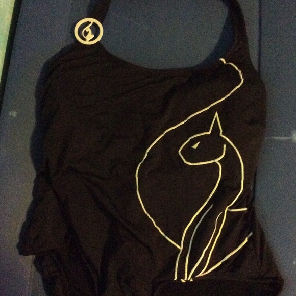 Baby Phat black halter style bathing suit