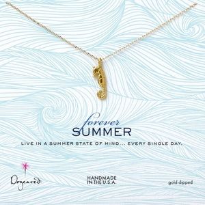 Dogeared seahorse gold dipped necklace