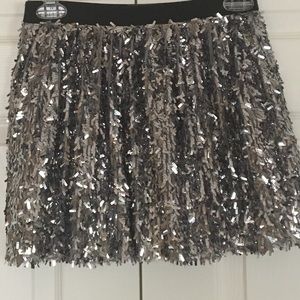 Sequined mini skirt