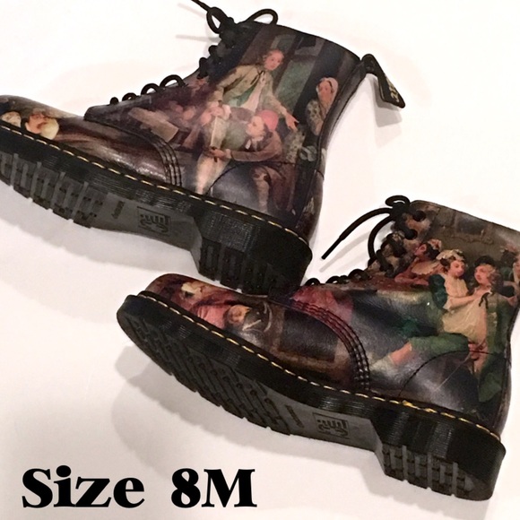 ‼️SOLD‼️DR DOC MARTENS Renaissance Leather Boots 8 - Picture 2 of 4