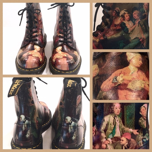 ‼️SOLD‼️DR DOC MARTENS Renaissance Leather Boots 8 - Picture 3 of 4