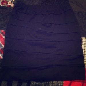 Black pencil skirt