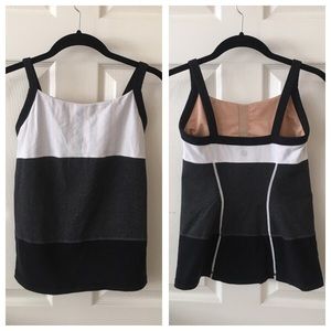 Lululemon Tank Top Size 4 White Gray Black