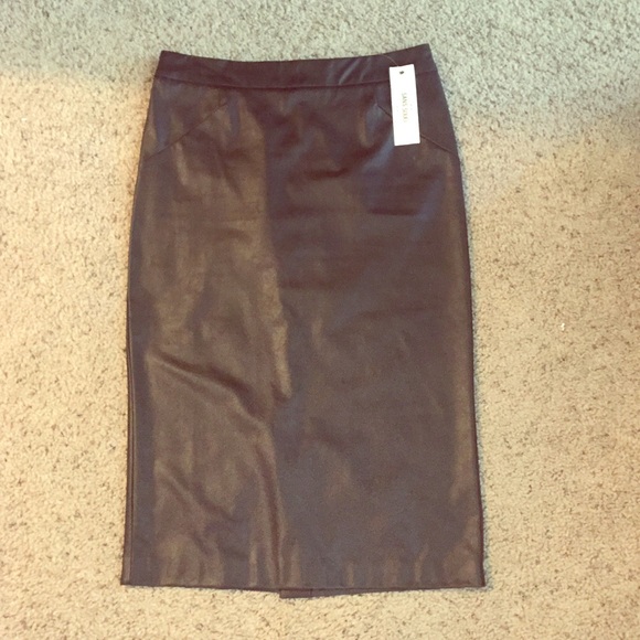 Pencil leather skirt