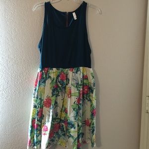 Xhilaration tropical print dress