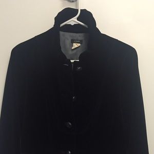 J Crew Black Velvet Blazer