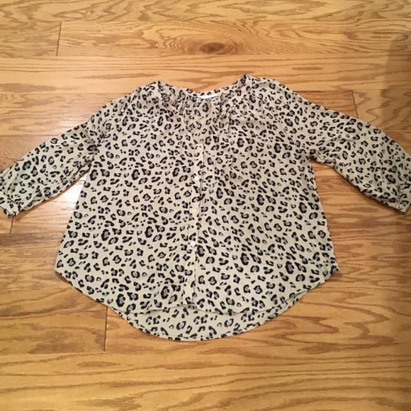 Lush leopard print blouse
