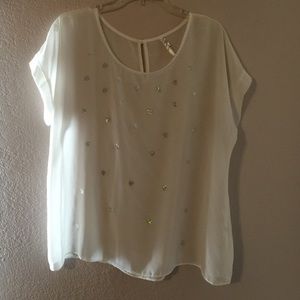 White sheer blouse