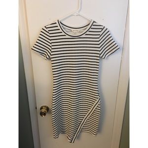 Striped Asymmetrical Dress