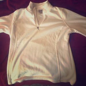 White fleece sweatshirt