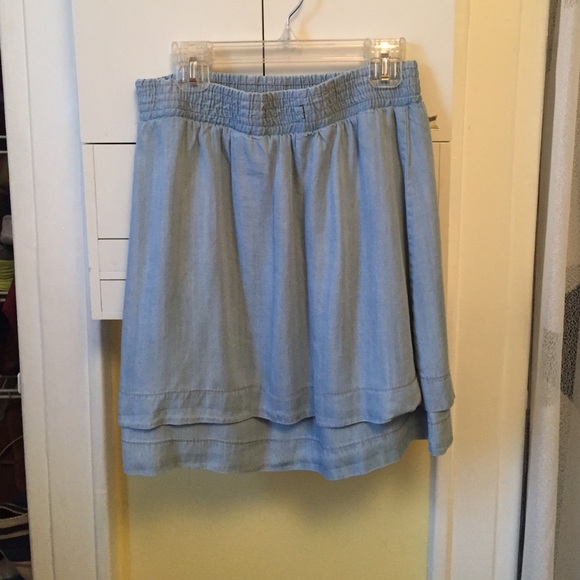 "Denim" blue skirt